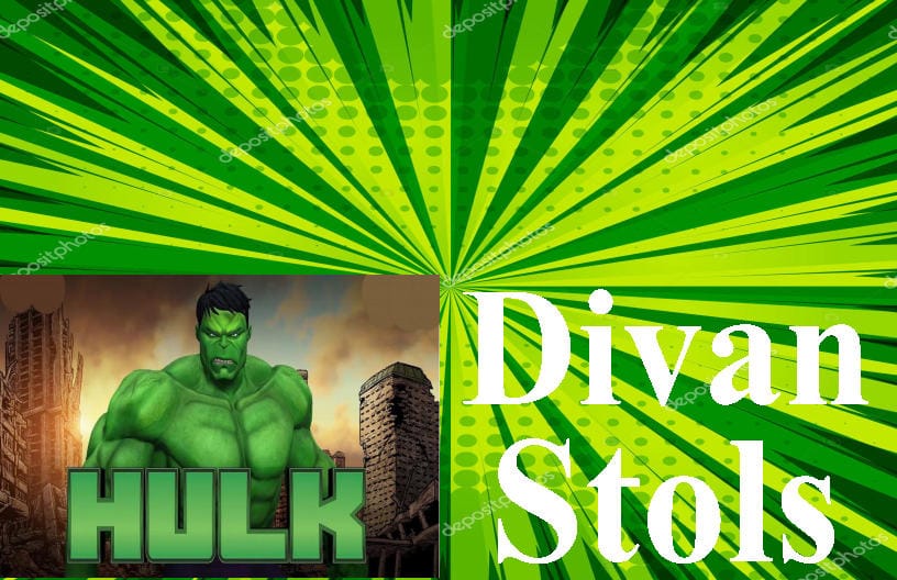 a green superhero with a green background