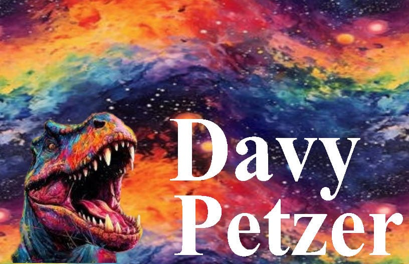 a colorful dinosaur with a colorful background